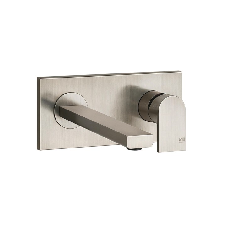 Gessi 44893 parte esterna miscelatore lavabo a parete bocca corta senza scarico linea EMPORIO VIA MANZONI