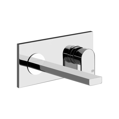 Gessi 44895 parte esterna miscelatore lavabo a parete bocca lunga senza scarico linea EMPORIO VIA MANZONI
