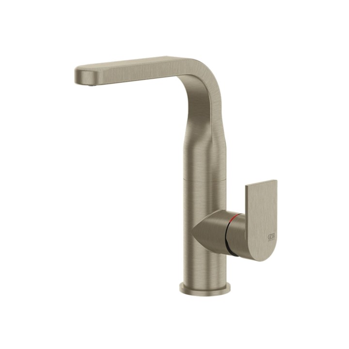 Gessi 47124 miscelatore lavabo senza scarico con flessibili di collegamento linea EMPORIO VIA MANZONI