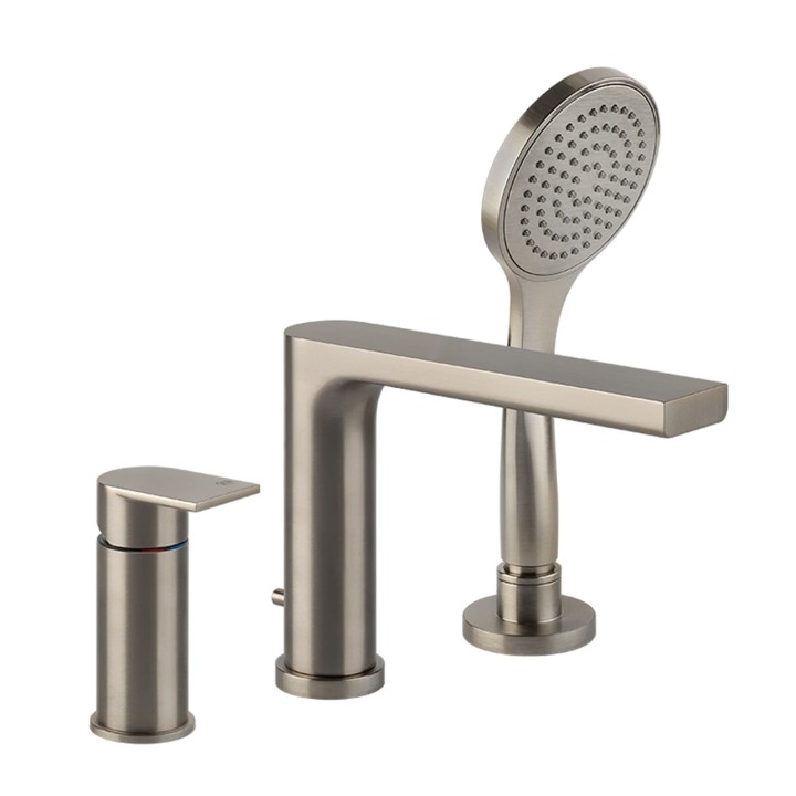 Gessi 38634 gruppo bordo vasca 3 fori con bocca di erogazione deviatore flessibile e doccetta anticalcare linea EMPORIO VIA MANZONI Gessi 38634 gruppo bordo vasca 3 fori con bocca di erogazione deviatore flessibile e doccetta anticalcare linea EMPORIO VIA MANZONI