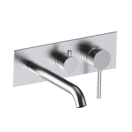 Fratelli Frattini 69528V3 parte esterna visibile monocomando vasca incasso con deviatore 3 vie con bocca di erogazione serie PEPE XL 316