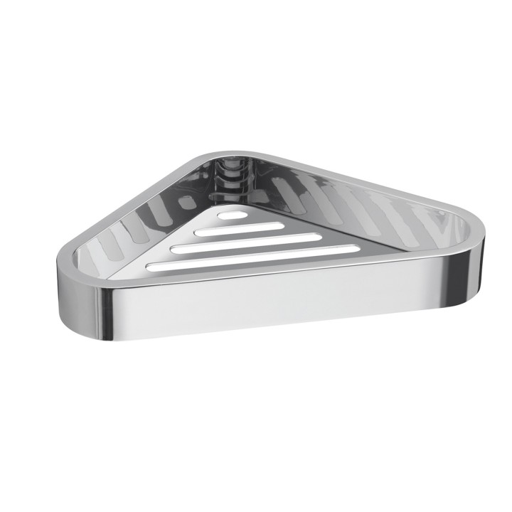 Gedy 3283 portaoggetti doccia angolare in acciaio inox AISI 304 da parete serie OUTLINE