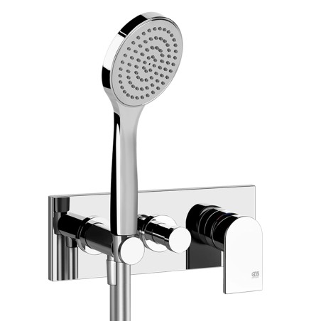 Gessi 44900 parte esterna miscelatore doccia a parete 2 vie con deviatore e doccetta anticalcare linea EMPORIO VIA MANZONI