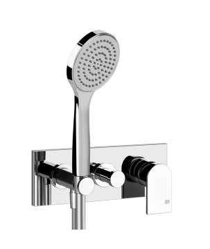 Gessi 44901 parte esterna miscelatore doccia a parete 2 vie con deviatore e doccetta anticalcare linea EMPORIO VIA MANZONI
