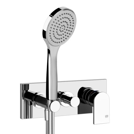 Gessi 44901 parte esterna miscelatore doccia a parete 2 vie con deviatore e doccetta anticalcare linea EMPORIO VIA MANZONI