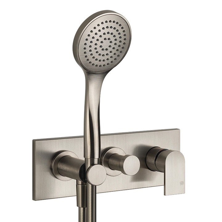 Gessi 44901 parte esterna miscelatore doccia a parete 2 vie con deviatore e doccetta anticalcare linea EMPORIO VIA MANZONI