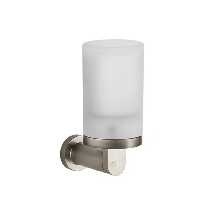 Gessi 38809 porta bicchiere in vetro satinato a parete linea EMPORIO ACCESSORIES