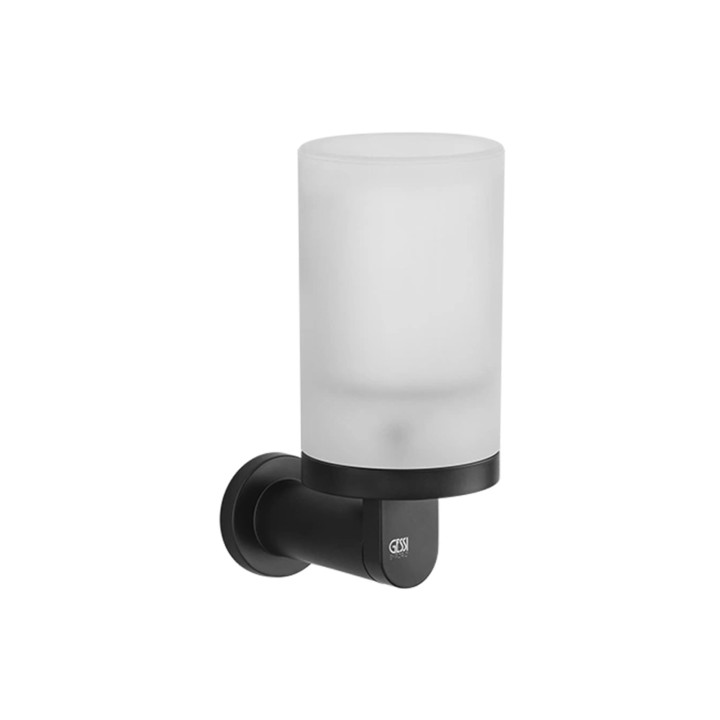 Gessi 38809 porta bicchiere in vetro satinato a parete linea EMPORIO ACCESSORIES