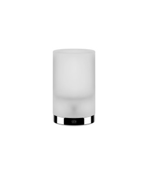 Gessi 38833 porta bicchiere in vetro satinato d'appoggio linea EMPORIO ACCESSORIES