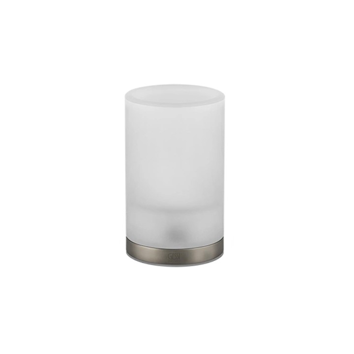 Gessi 38833 porta bicchiere in vetro satinato d'appoggio linea EMPORIO ACCESSORIES