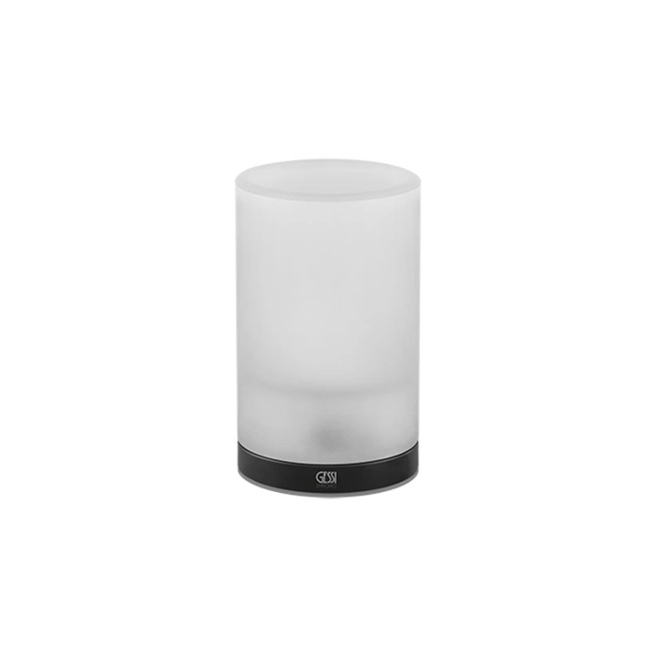 Gessi 38833 porta bicchiere in vetro satinato d'appoggio linea EMPORIO ACCESSORIES
