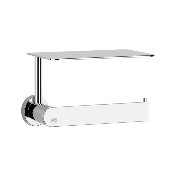 Gessi 38855 porta rotolo a parete con coperchio linea EMPORIO ACCESSORIES