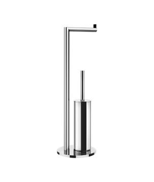Gessi 38942 piantana da terra con porta rotolo e porta scopino linea EMPORIO ACCESSORIES
