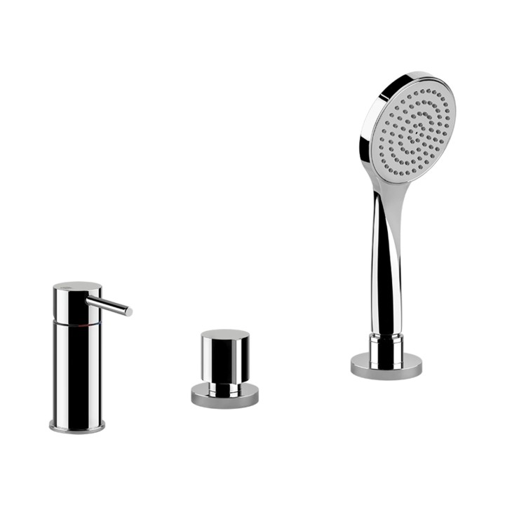 Gessi 18643 gruppo bordo vasca 3 fori con deviatore flessibile e doccetta anticalcare linea EMPORIO VIA TORTONA Gessi 18643 gruppo bordo vasca 3 fori con deviatore flessibile e doccetta anticalcare linea EMPORIO VIA TORTONA