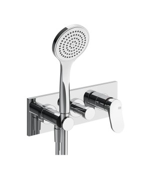 Gessi 56040 parte esterna miscelatore doccia a parete 2 vie con doccetta linea EMPORIO VIA MERAVIGLI