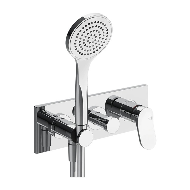 Gessi 56041 parte esterna miscelatore doccia a parete 2 vie con doccetta linea EMPORIO VIA MERAVIGLI