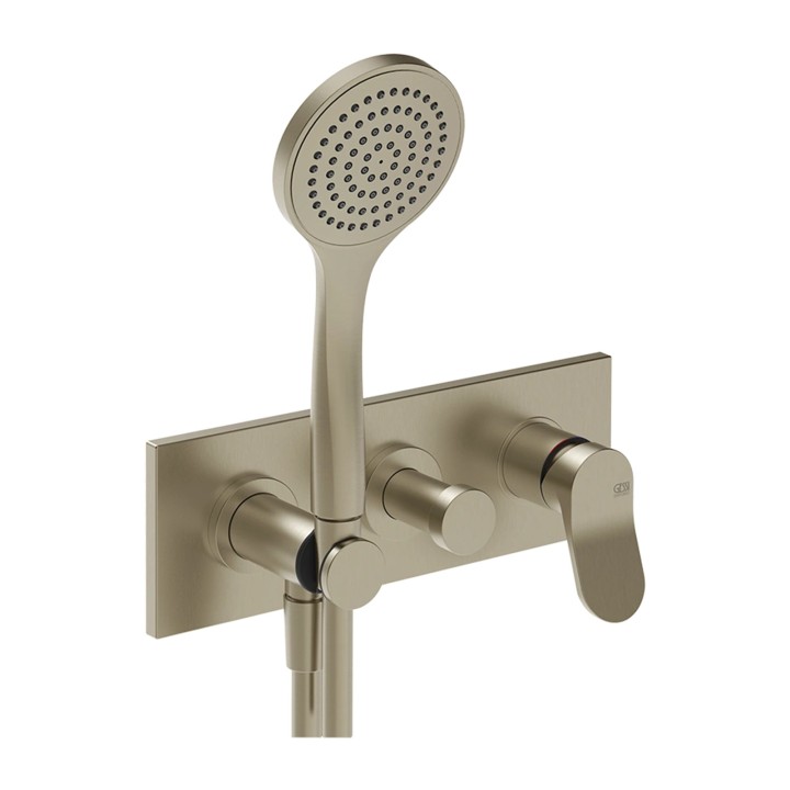Gessi 56041 parte esterna miscelatore doccia a parete 2 vie con doccetta linea EMPORIO VIA MERAVIGLI