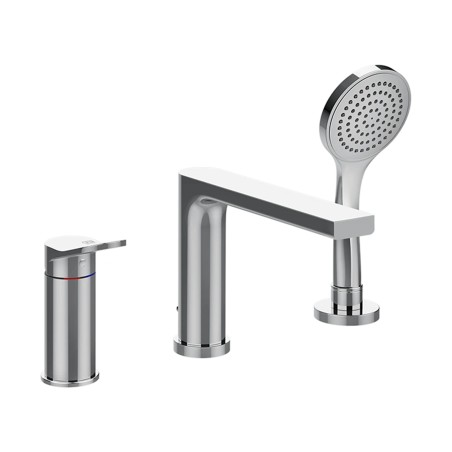 Gessi 56037 gruppo bordo vasca tre fori con bocca e doccetta linea EMPORIO VIA MERAVIGLI