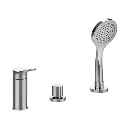 Gessi 56043 gruppo bordo vasca tre fori con doccetta e deviatore linea EMPORIO VIA MERAVIGLI