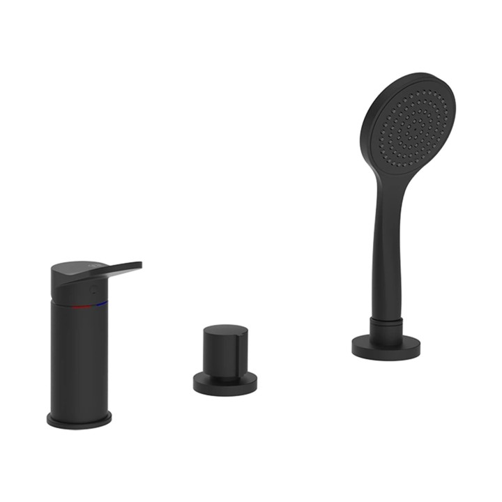 Gessi 56043 gruppo bordo vasca tre fori con doccetta e deviatore linea EMPORIO VIA MERAVIGLI