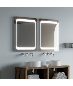 Oceano SPR101 specchio rettangolare 80x60 cm illuminazione frontale linea PHYSIS