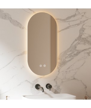Oceano IRR4080C specchio ovale 40x80 cm led perimetrale linea ETEREA