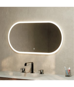 Oceano IRR4080F specchio ovale 40x80 cm doppia illuminazione linea ETEREA