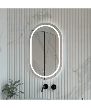 Oceano IRR5080E specchio ovale 50x80 cm doppia illuminazione linea ETEREA