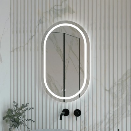 Oceano IRR5080E specchio ovale 50x80 cm doppia illuminazione linea ETEREA