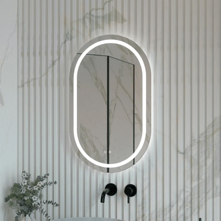 Oceano IRR5080E specchio ovale 50x80 cm doppia illuminazione linea ETEREA