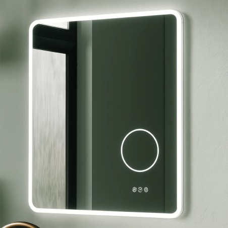 Oceano RLMB1070A specchio rettangolare 100x70 cm illuminazione frontale linea ETEREA