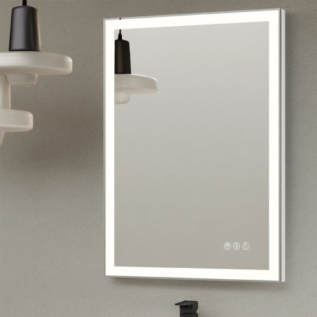 Oceano RLT6070A specchio rettangolare 60x70 cm con doppia illuminazione linea ETEREA