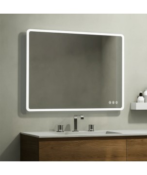 Oceano RLT6080E specchio rettangolare 60x80 cm con illuminazione frontale linea ETEREA