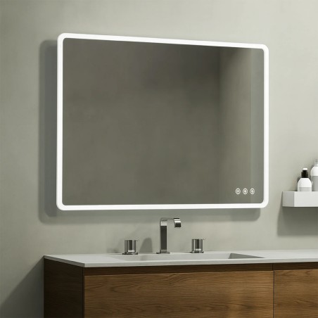 Oceano RLT6080E specchio rettangolare 60x80 cm con illuminazione frontale linea ETEREA