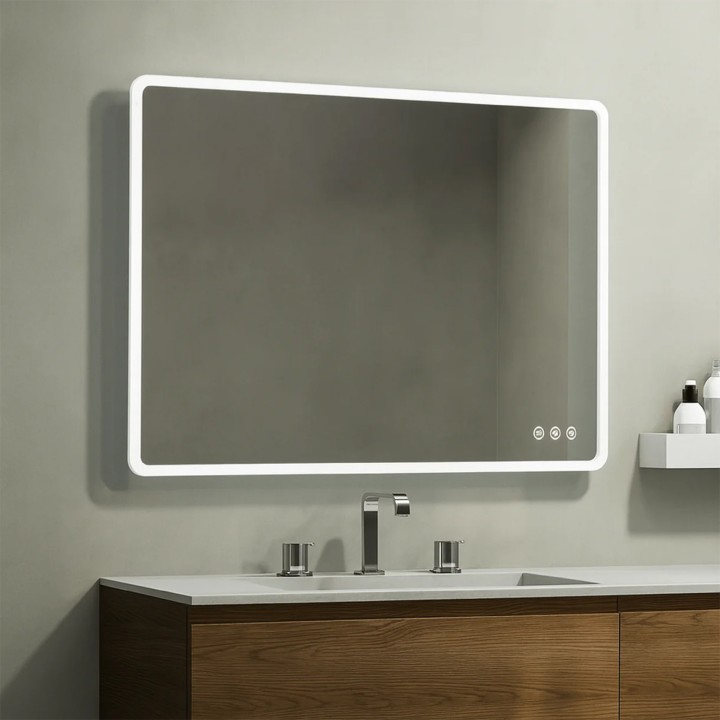Oceano RLT6080E specchio rettangolare 60x80 cm con illuminazione frontale linea ETEREA