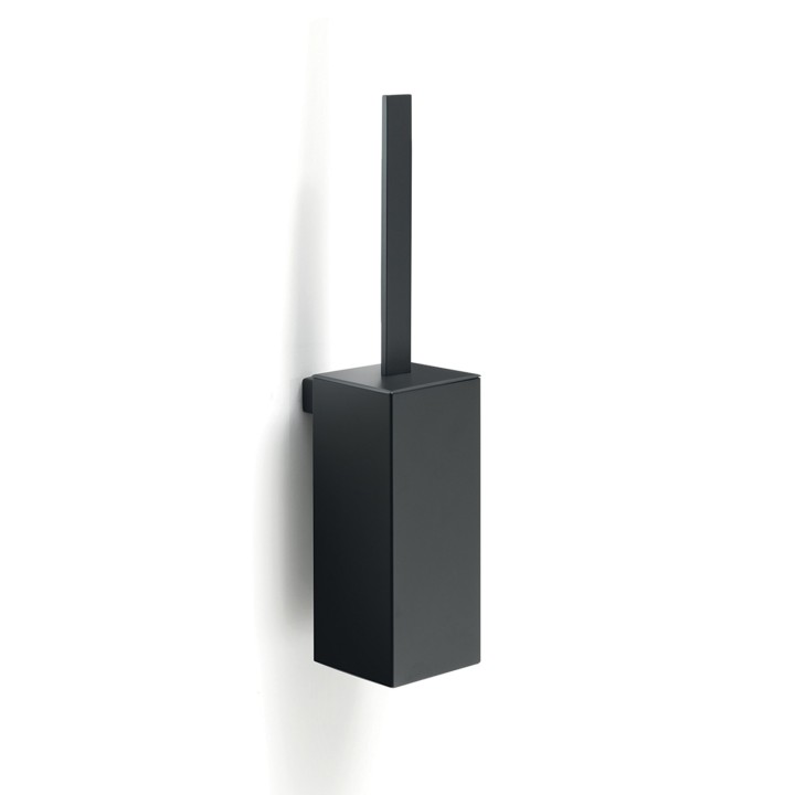 Gedy 5433-03 scopino da parete con ciuffo in setole nero e tazza interna estraibile serie LOUNGE