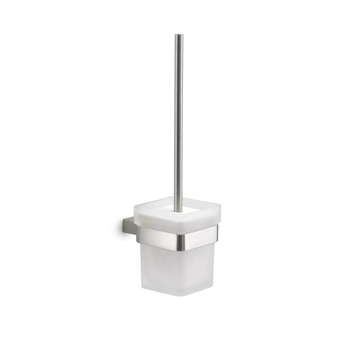 Gedy A533-03 scopino da parete con ciuffo in setole nero e tazza interna estraibile serie MAUI