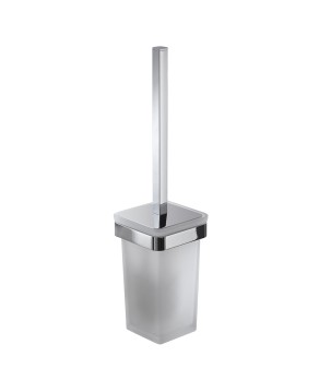 Gedy A833-03 scopino da parete con ciuffo in setole nero e tazza interna estraibile serie SAMOA