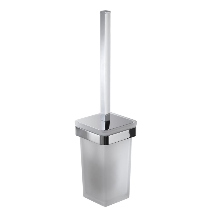 Gedy A833-03 scopino da parete con ciuffo in setole nero e tazza interna estraibile serie SAMOA