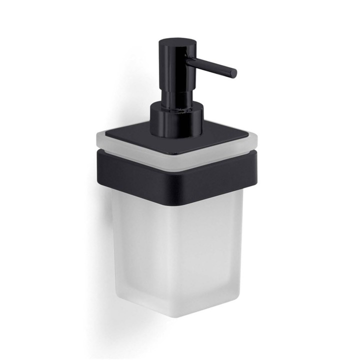 Gedy A881 dosasapone da parete con contenitore in vetro satinato ed erogatore in cromall serie SAMOA