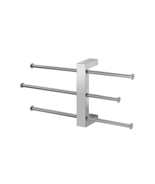 Gedy 7630 barra da parete con 3 portasalviette scorrevoli serie BRIDGE