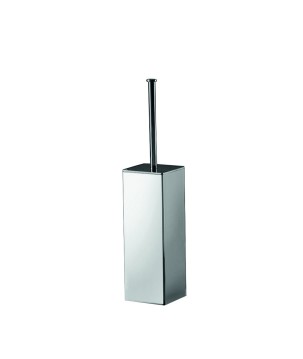 Gedy 7633 scopino  da appoggio con ciuffo in setole bianco e tazza interna estraibile serie BRIDGE