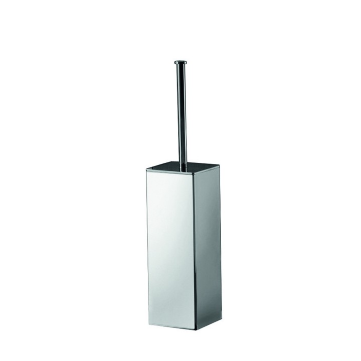 Gedy 7633 scopino  da appoggio con ciuffo in setole bianco e tazza interna estraibile serie BRIDGE