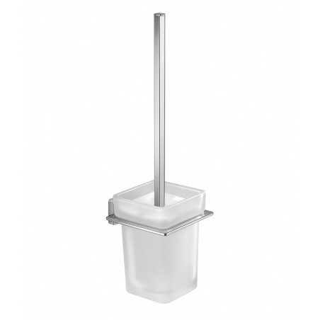 Gedy 4433-03 scopino da parete con ciuffo in setole nero e tazza interna estraibile serie ATENA