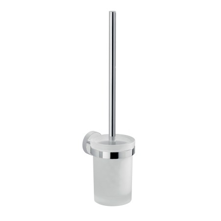 Gedy 2333-03 scopino da parete con ciuffo in setole bianco e tazza interna estraibile serie EROS