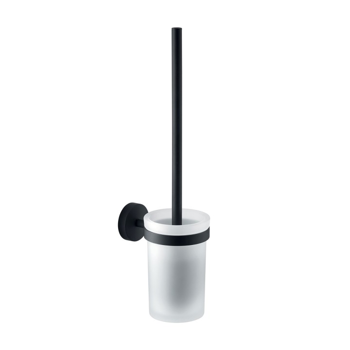Gedy 2333-03 scopino da parete con ciuffo in setole bianco e tazza interna estraibile serie EROS