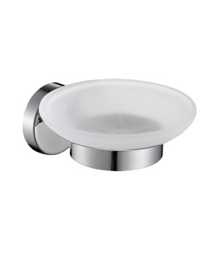 Gedy 5011 portasapone da parete con contenitore in vetro satinato serie PROJECT