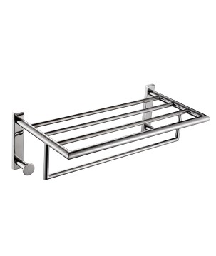 Gedy 5035 mensola portasalviette doppia da parete serie PROJECT