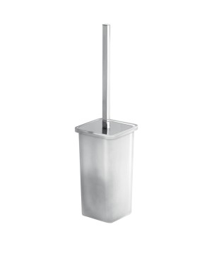 Gedy 5733 scopino da appoggio con ciuffo in setole bianco con tazza interna rimovibile serie GLAMOUR