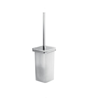 Gedy 5733-03 scopino da parete con ciuffo in setole bianco con tazza interna rimovibile serie GLAMOUR
